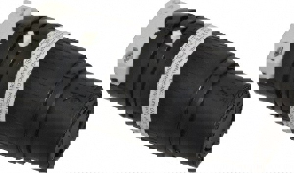 Locking Inlet: Connector, Industrial, Non-NEMA, Black & White